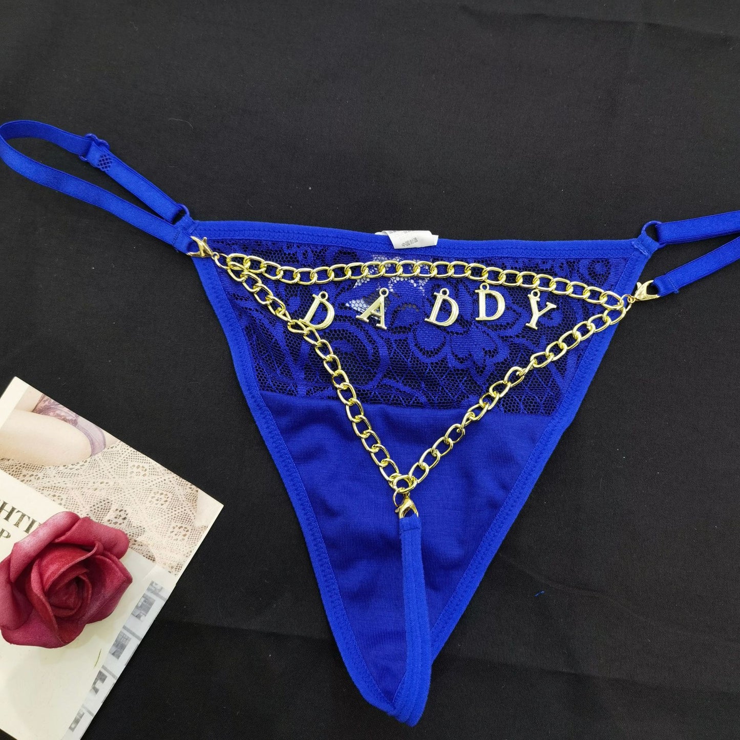 Crystal Letters Customized Thong - Personalized G-String Panties