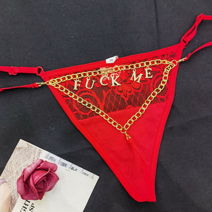 Crystal Letters Customized Thong - Personalized G-String Panties