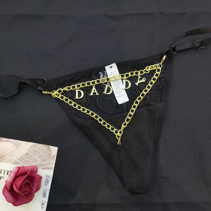 Crystal Letters Customized Thong - Personalized G-String Panties