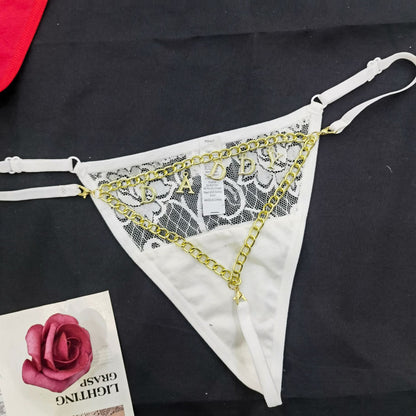 Crystal Letters Customized Thong - Personalized G-String Panties